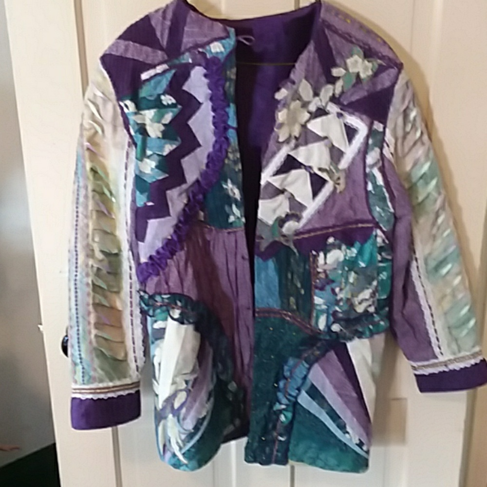 Hand   made boho quilted jacket